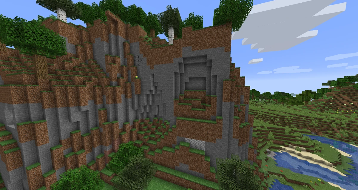 Picture of a minecraft cliff